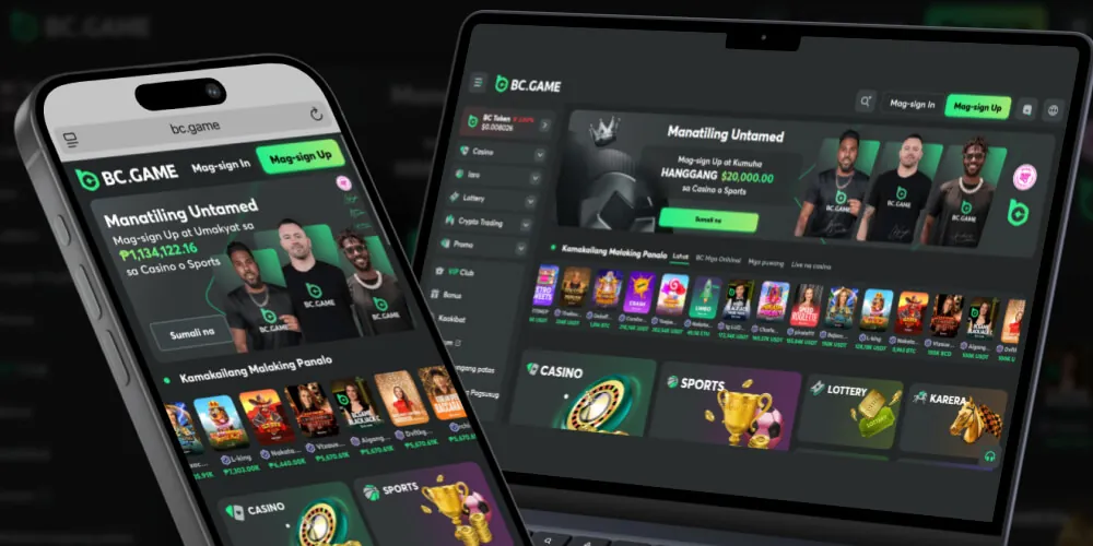 Bisitahin ang website ng BC.Game